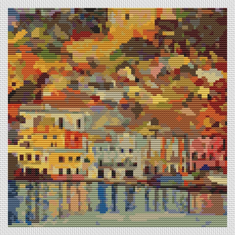 Malcesine Counted Cross Stitch Kit Gustav Klimt