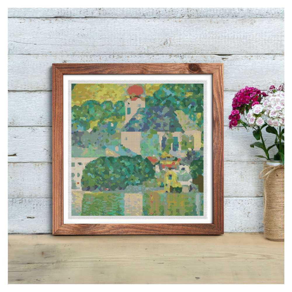 Church in Unterach Counted Cross Stitch Kit Gustav Klimt