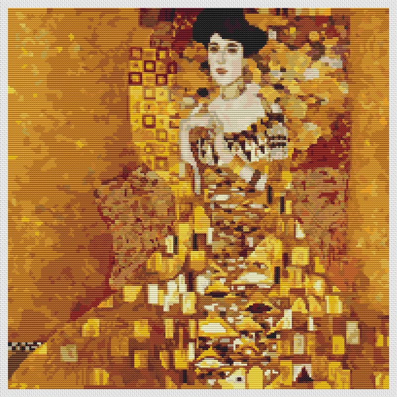 Portrait of Adele Bloch Bauer Counted Cross Stitch Pattern Gustav Klimt