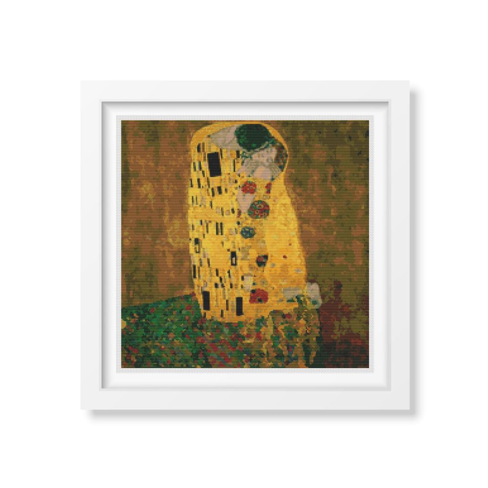 The Kiss Counted Cross Stitch Pattern Gustav Klimt