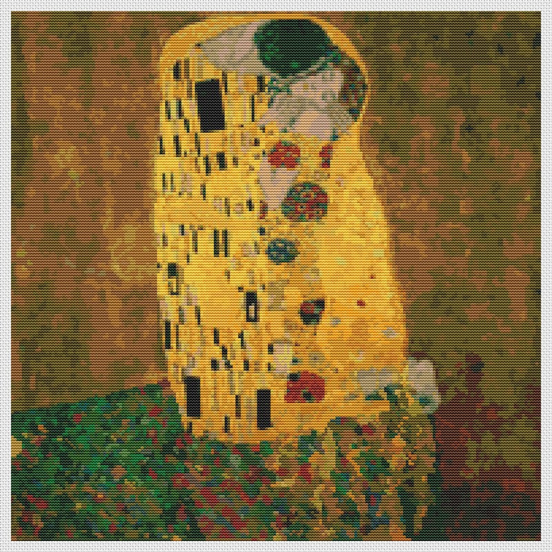 The Kiss Counted Cross Stitch Kit Gustav Klimt