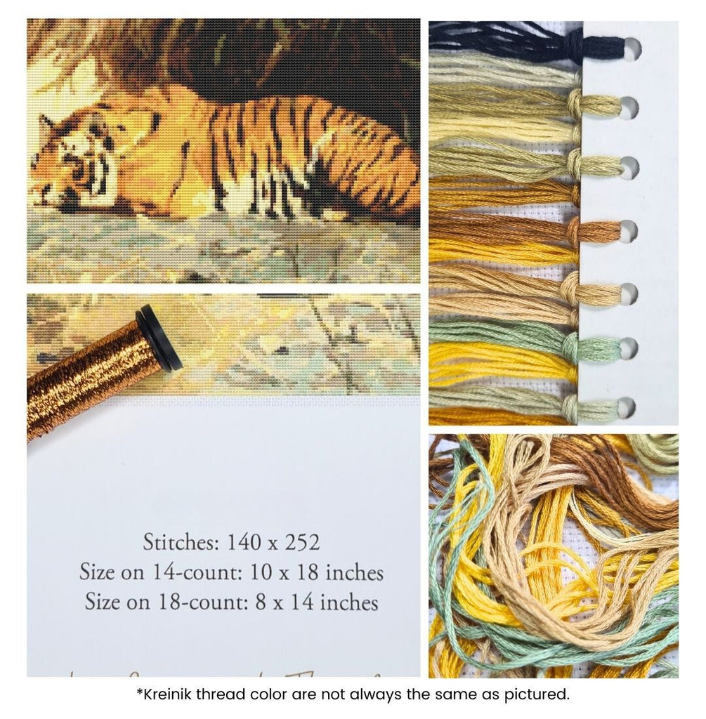 Tiger Counted Cross Stitch Kit Friedrich Wilhelm Kuhnert