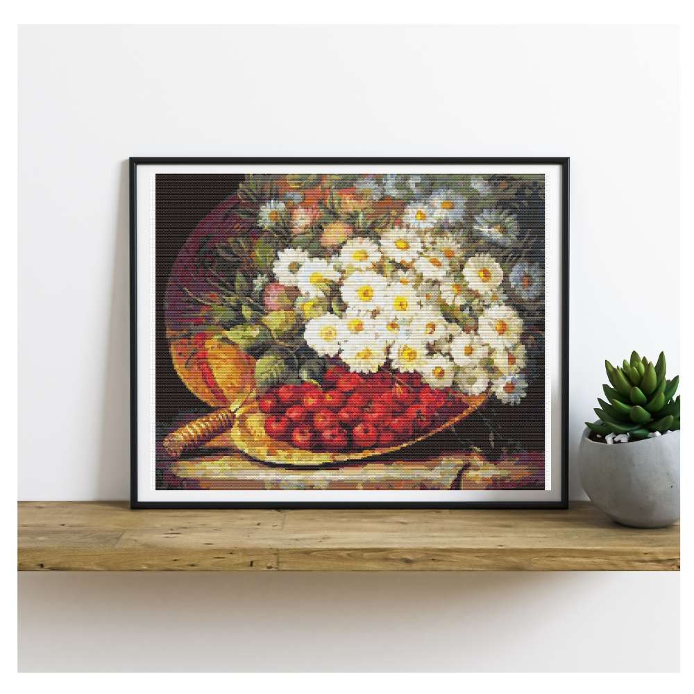 A Summer Still Life Counted Cross Stitch Kit August Laux