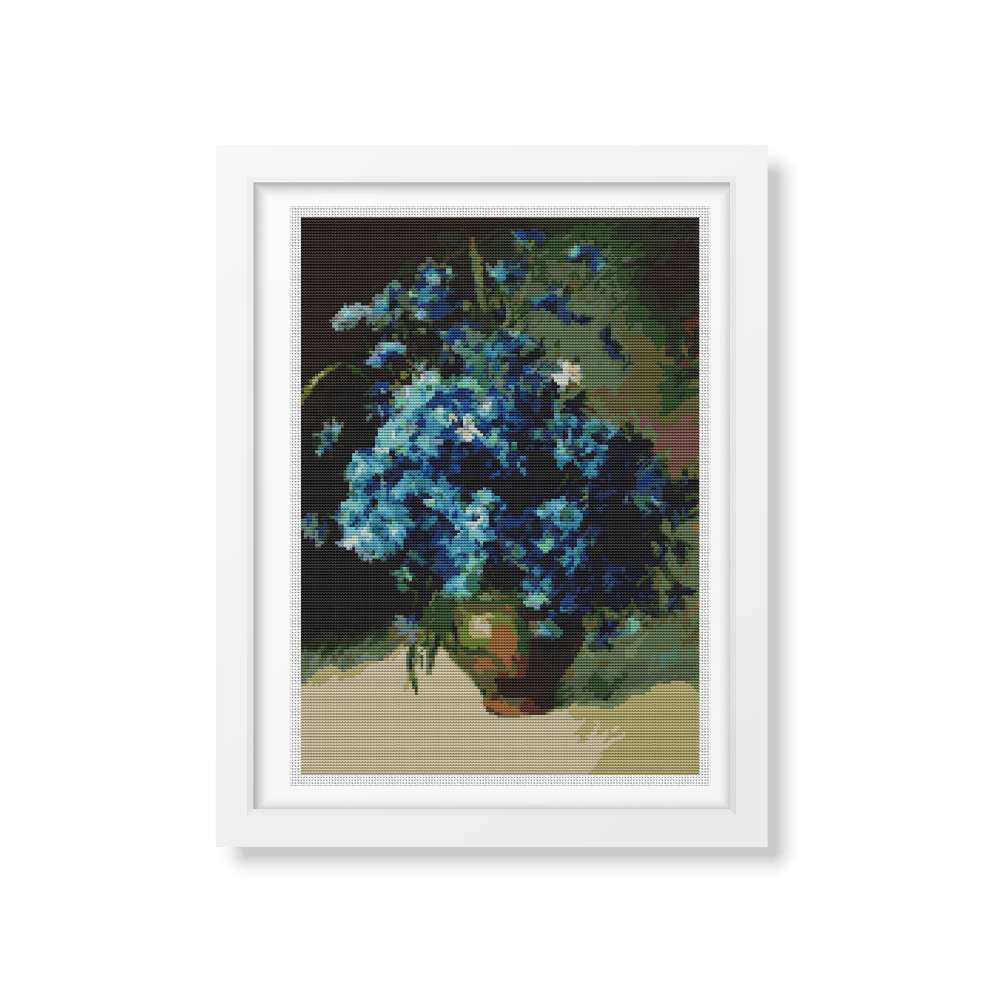 Cornflowers Counted Cross Stitch Kit Isaac Levitan