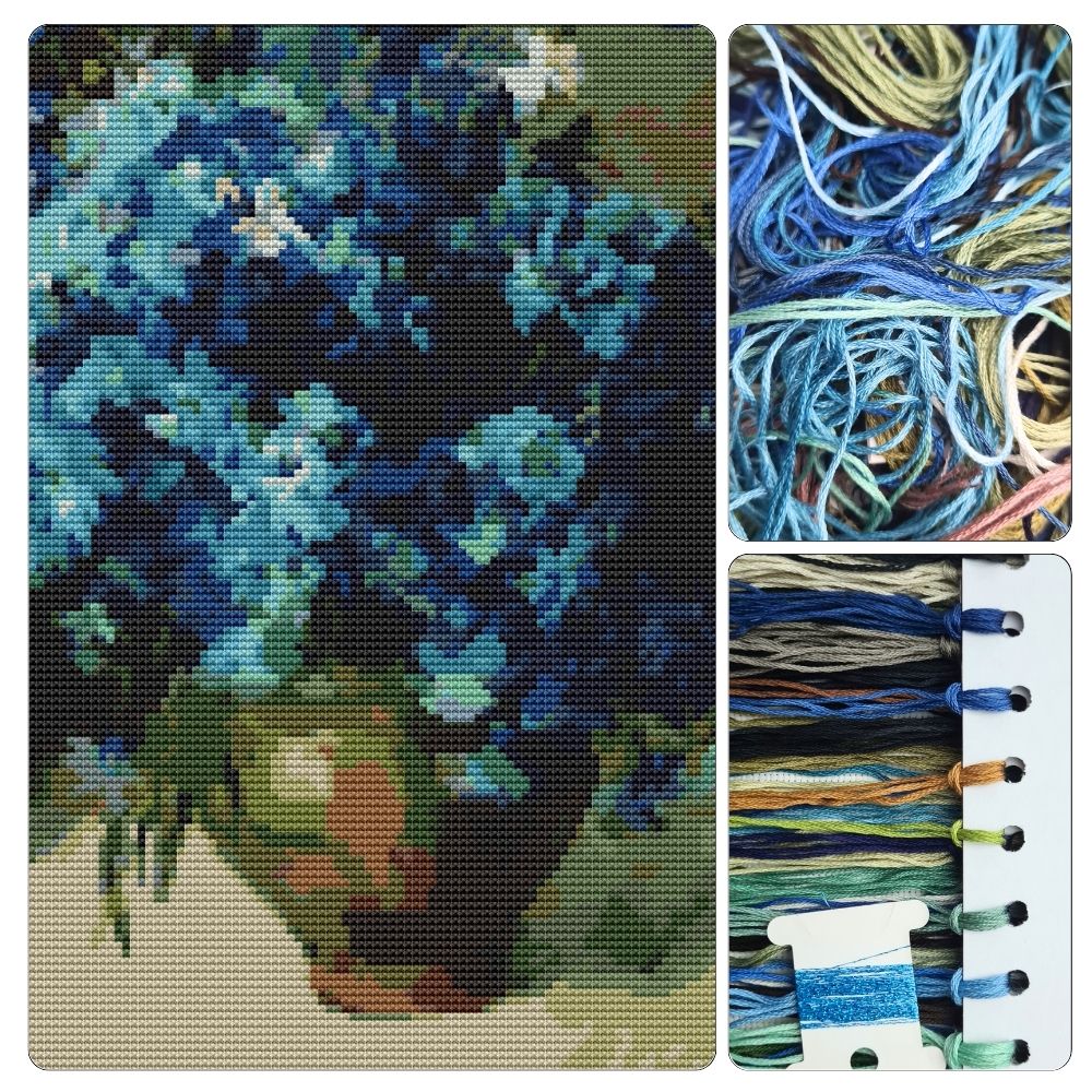 Cornflowers Counted Cross Stitch Kit Isaac Levitan