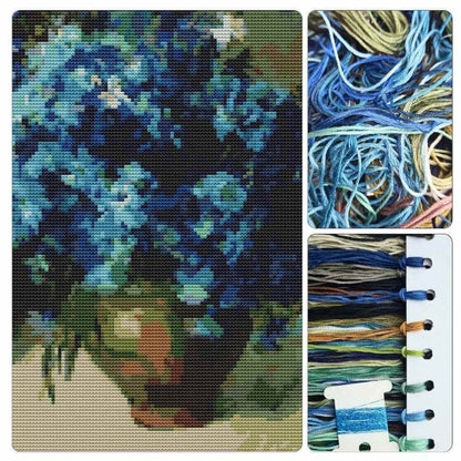 Cornflowers Cross Stitch Kit - Premium Cross Stitch Kit - Isaac Levitan