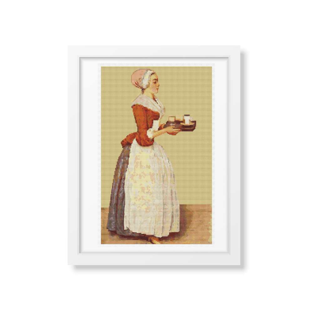 The Chocolate Pot Counted Cross Stitch Kit Jean Etienne Liotard