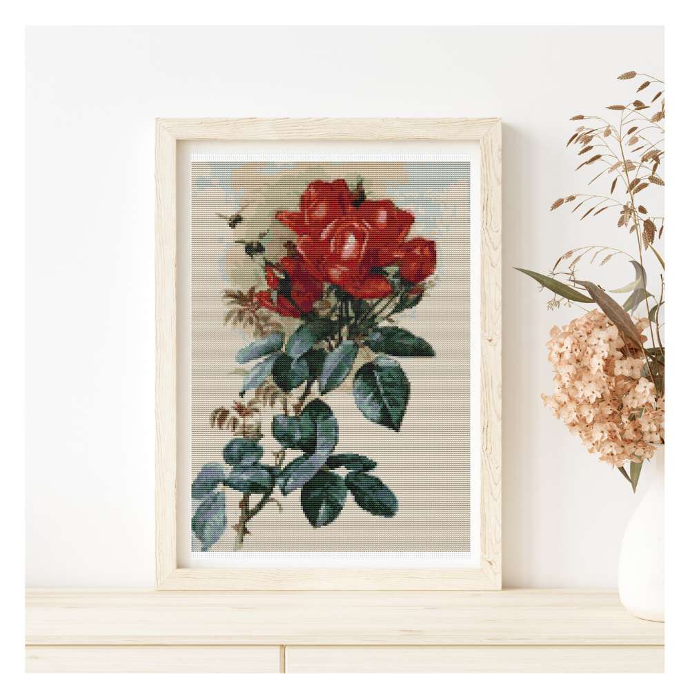 Roses Counted Cross Stitch Pattern Paul de Longpre