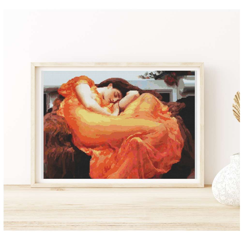 Flaming June Counted Cross Stitch Pattern Lord Frederic Leighton