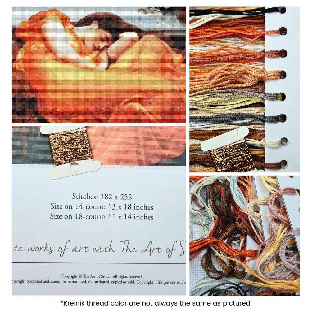 Flaming June Counted Cross Stitch Kit Lord Frederic Leighton