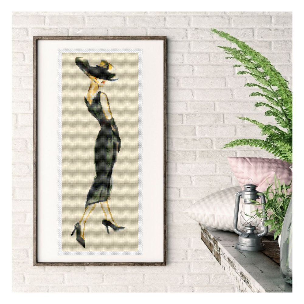 Lady in Black Counted Cross Stitch Kit The Art of Stitch