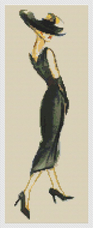 Lady in Black Counted Cross Stitch Pattern The Art of Stitch