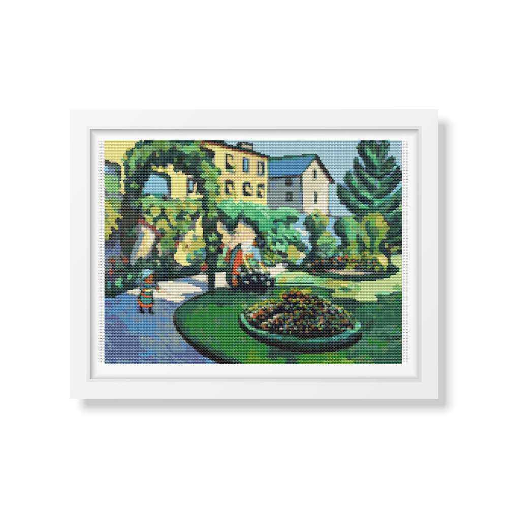 Garden Counted Cross Stitch Pattern August Macke