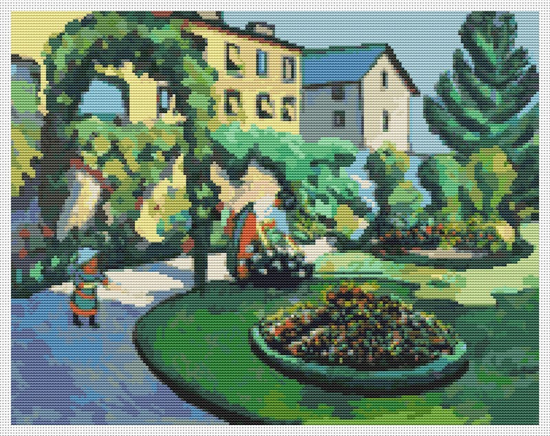 Garden Counted Cross Stitch Pattern August Macke