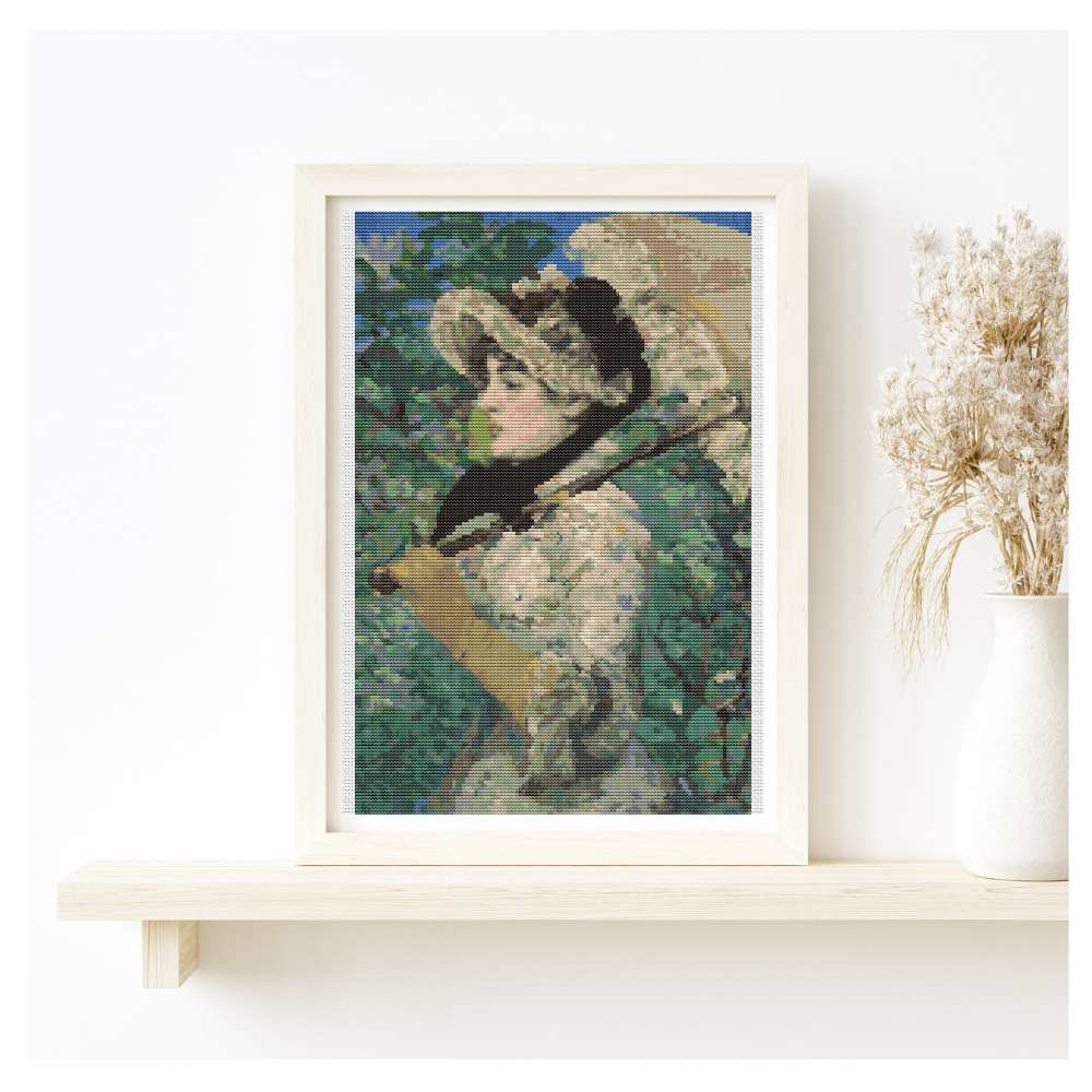 Jeanne Counted Cross Stitch Pattern Edouard Manet