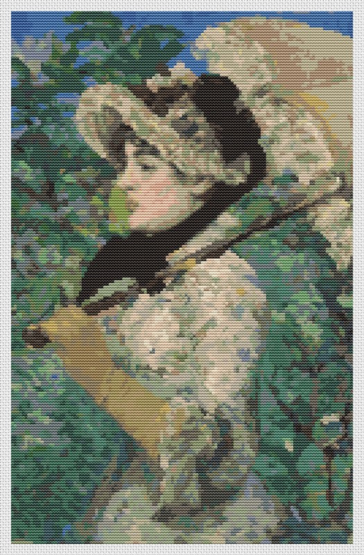 Jeanne Counted Cross Stitch Kit Edouard Manet