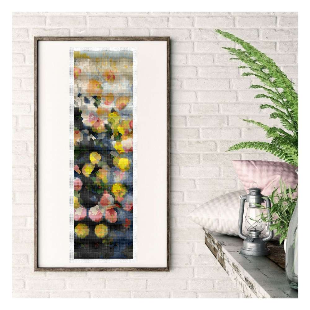 Dahlias I Counted Cross Stitch Pattern Claude Monet