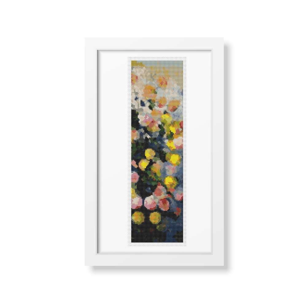 Dahlias I Counted Cross Stitch Pattern Claude Monet