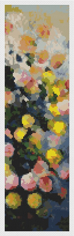 Dahlias I Counted Cross Stitch Kit Claude Monet