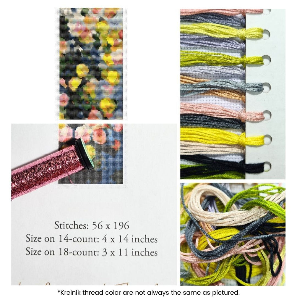 Dahlias I Counted Cross Stitch Kit Claude Monet