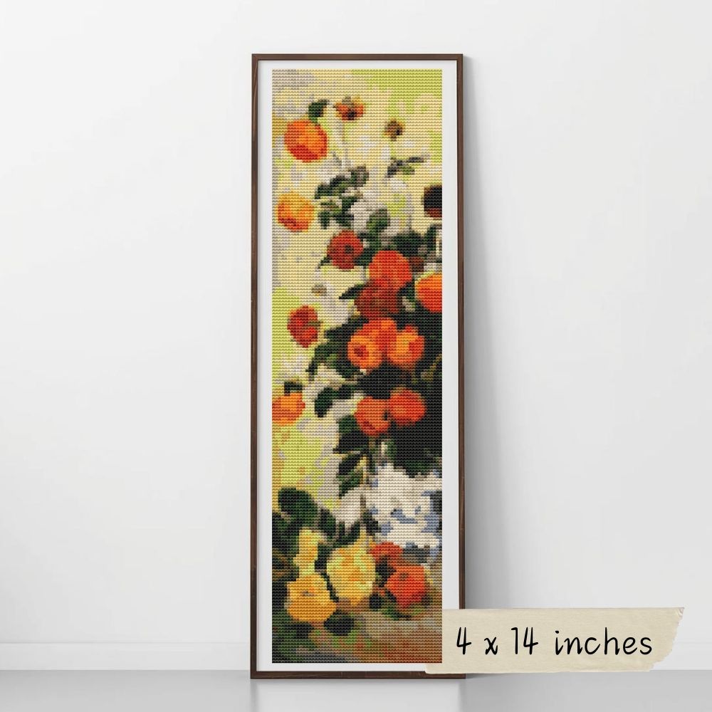 Dahlias II Cross Stitch Kit - Premium Cross Stitch Kit - Claude Monet