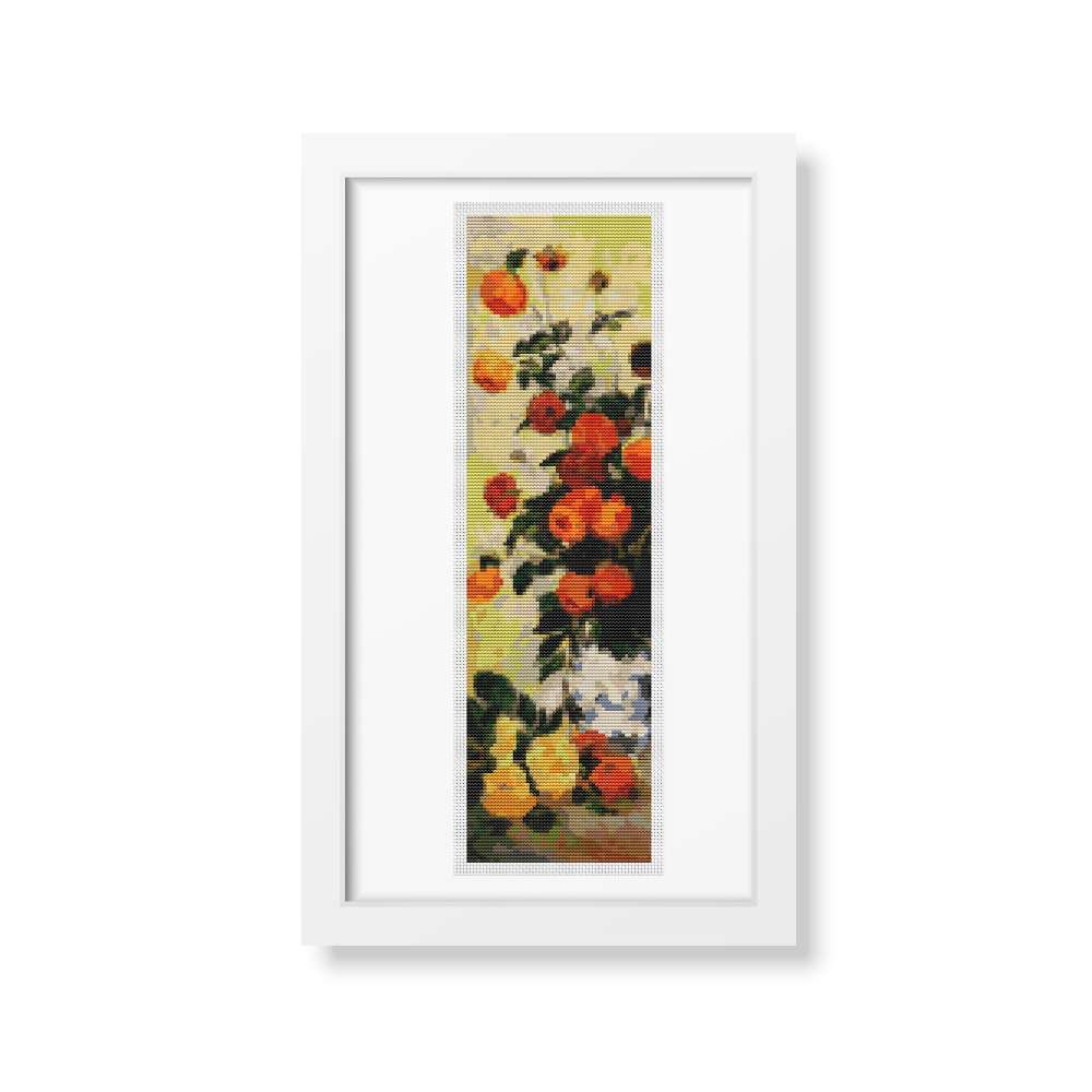 Dahlias II Counted Cross Stitch Kit Claude Monet