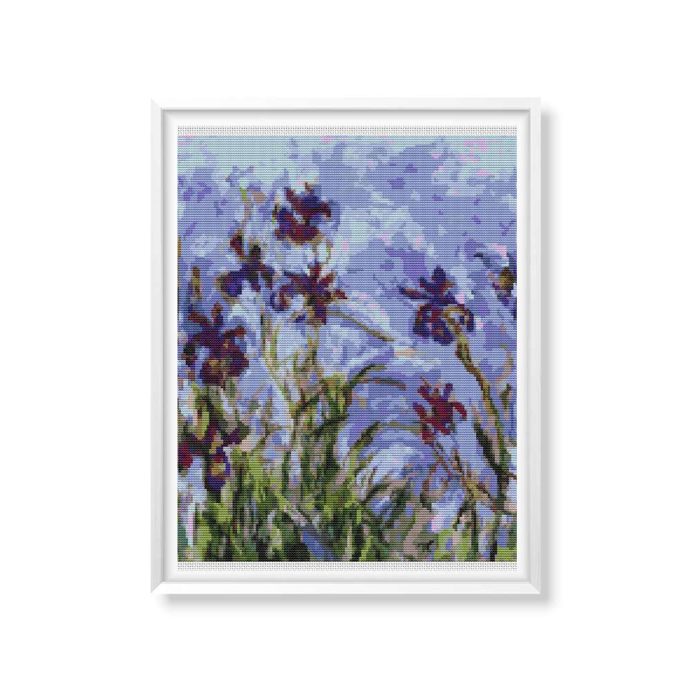 Irises Counted Cross Stitch Kit Claude Monet