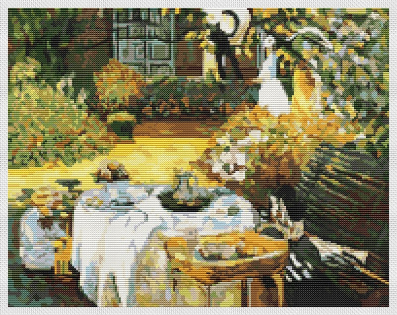 The Luncheon Counted Cross Stitch Kit Claude Monet