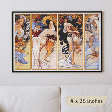 Four Seasons Cross Stitch Kit - Premium Cross Stitch Kit - Alphonse Mucha