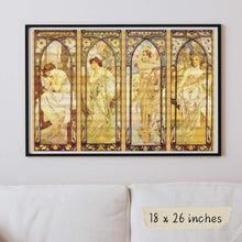 The Times of the Day Cross Stitch Kit - Premium Cross Stitch Kit - Alphonse Mucha
