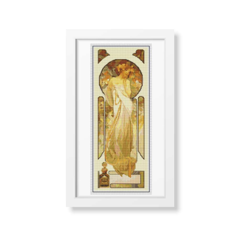 Lady Sylvanis Essence Counted Cross Stitch Pattern Alphonse Mucha