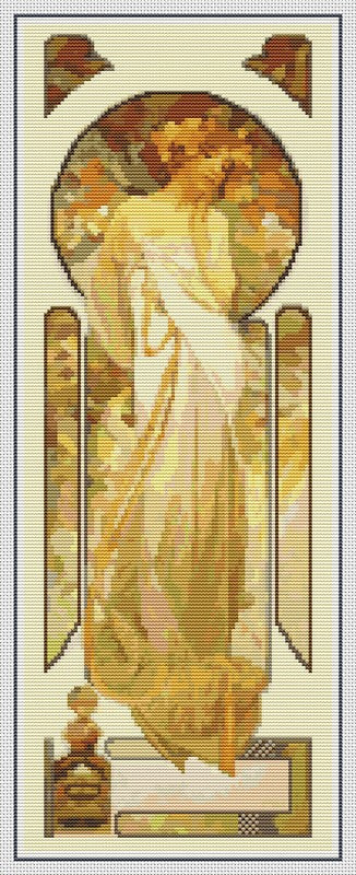 Lady Sylvanis Essence Counted Cross Stitch Pattern Alphonse Mucha