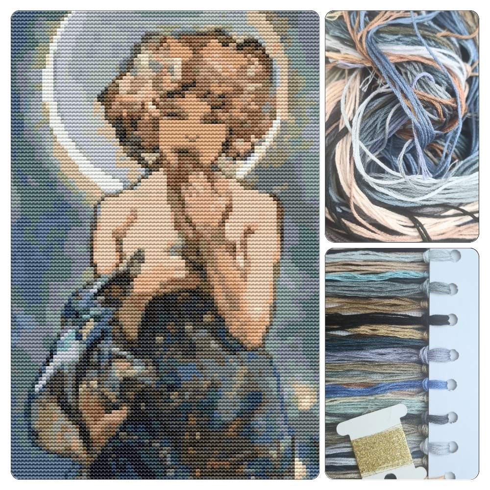 Claire Du Lune Counted Cross Stitch Kit Alphonse Mucha