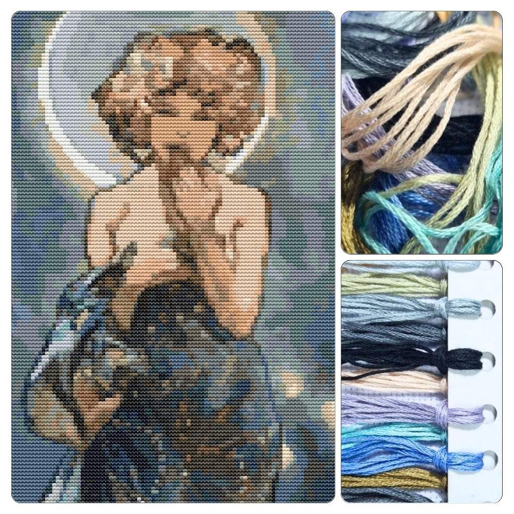 Claire Du Lune Counted Cross Stitch Kit Alphonse Mucha