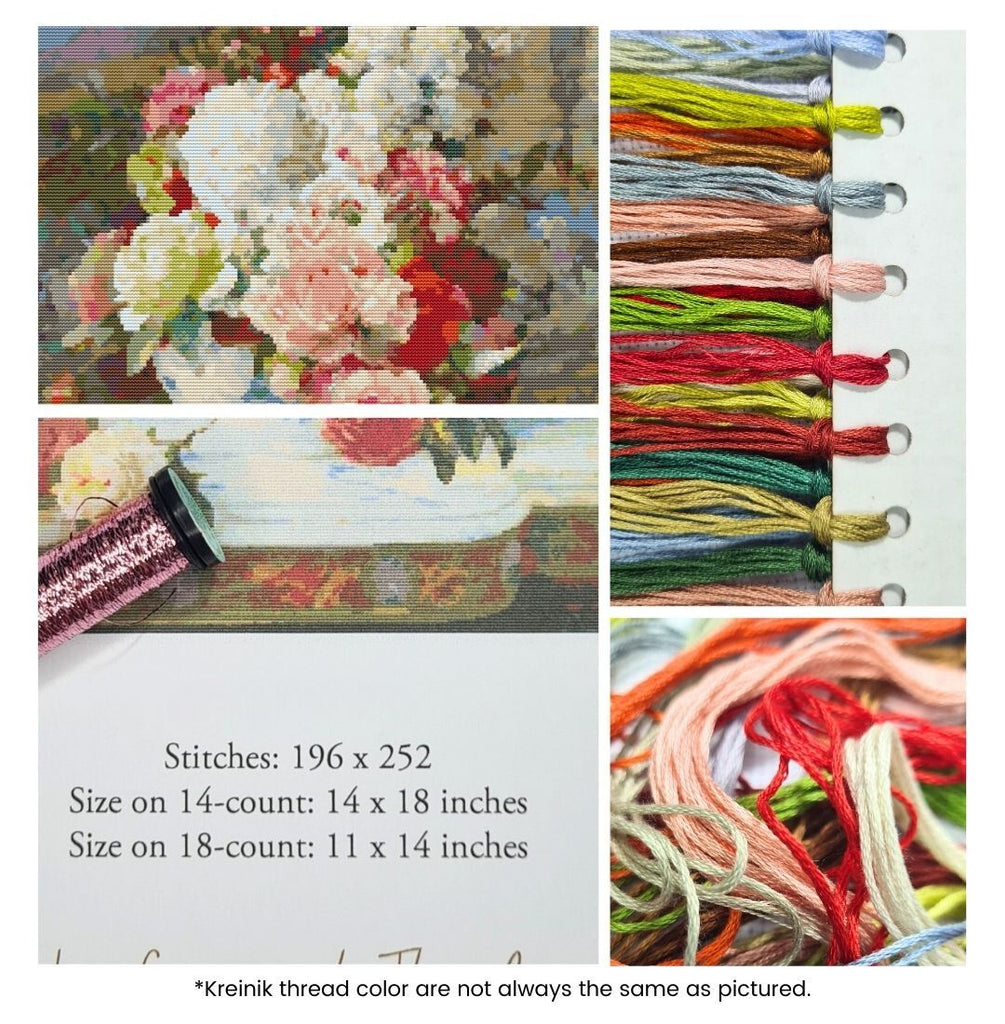Roses Counted Cross Stitch Kit William Jabez Muckley