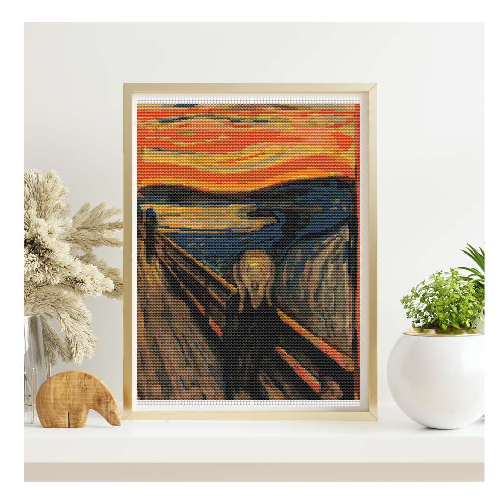 The Scream Counted Cross Stitch Kit Edvard Munch