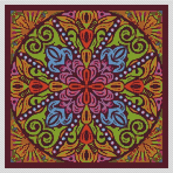 Memories Mandala Counted Cross Stitch Pattern The Art of Stitch