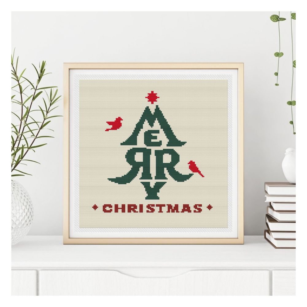 Merry Christmas Counted Cross Stitch Pattern The Art of Stitch