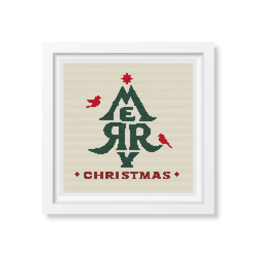 Merry Christmas Counted Cross Stitch Pattern The Art of Stitch