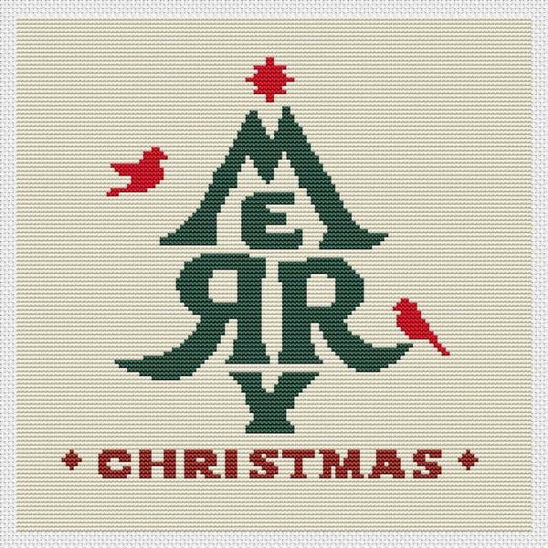 Merry Christmas Counted Cross Stitch Pattern The Art of Stitch