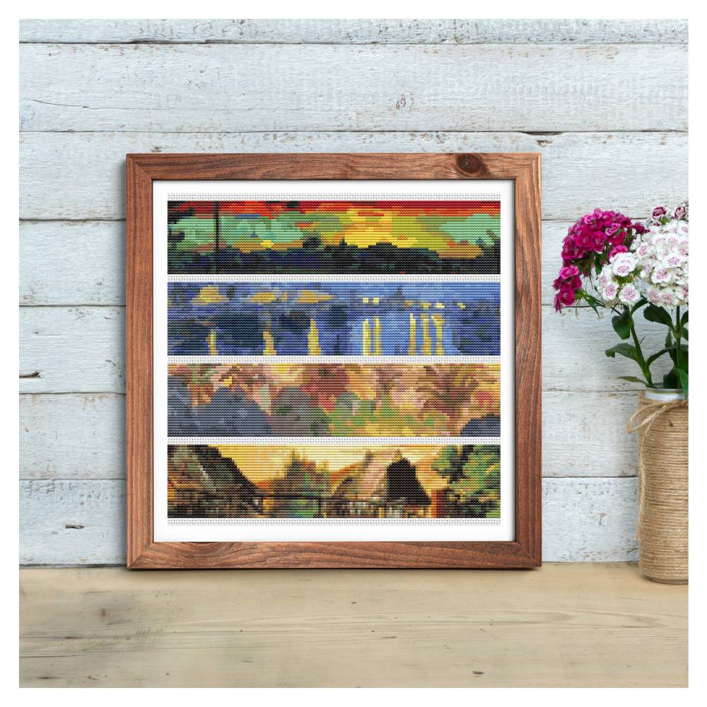 Panel Series featuring Landscapes Cross Stitch Pattern The Art of Stitch