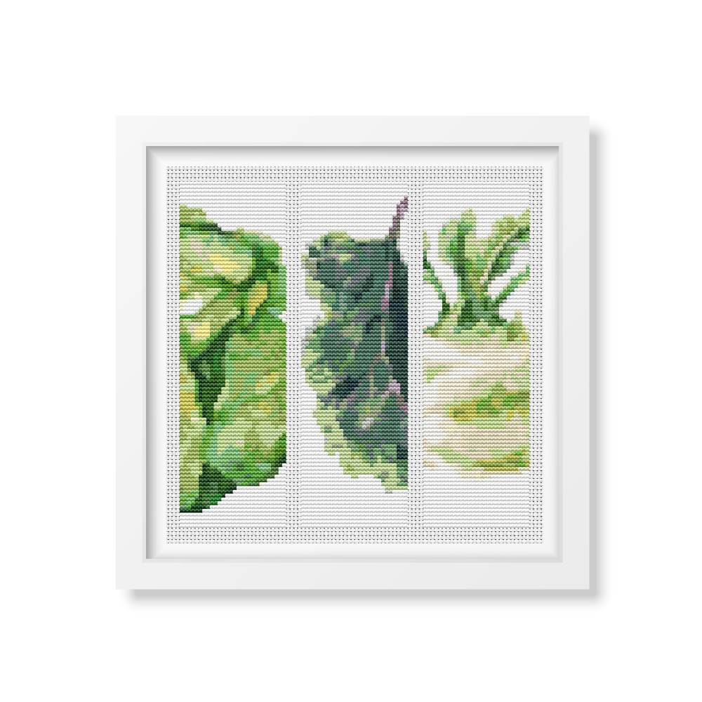 Panel Series featuring A Side of Vegetables Cross Stitch Pattern The Art of Stitch