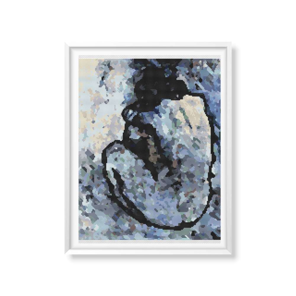 Blue Nude Counted Cross Stitch Pattern Pablo Picasso