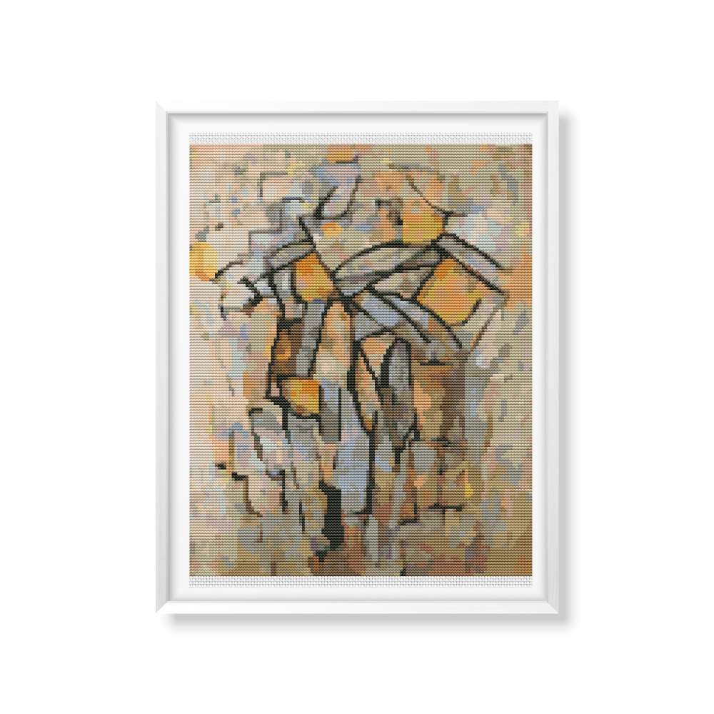 Abstract Counted Cross Stitch Pattern Piet Mondrian