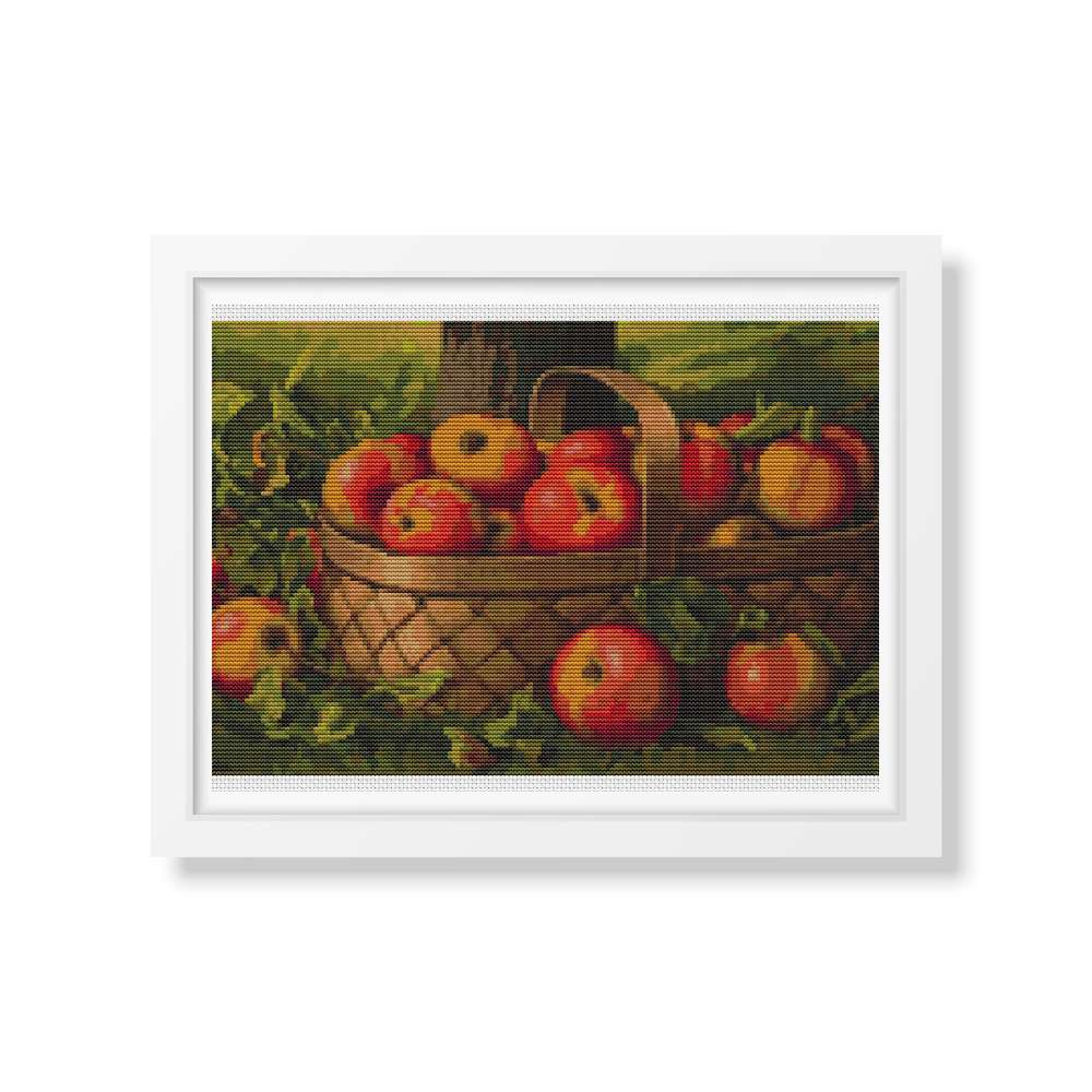 Apples in a Basket Counted Cross Stitch Pattern Levi Wells Prentice