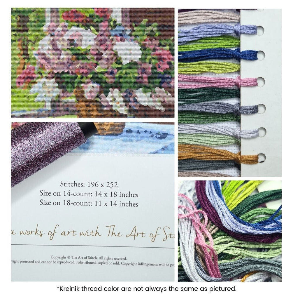 Lilacs by the Window Counted Cross Stitch Kit Pyotr Konchalovsky