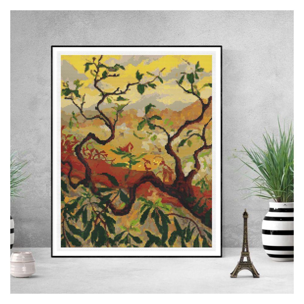 Japanese Style Landscape Counted Cross Stitch Kit Paul Ranson