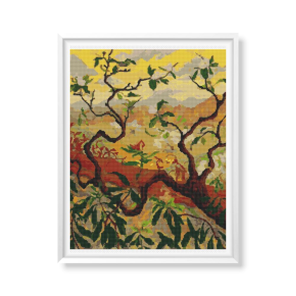 Japanese Style Landscape Counted Cross Stitch Kit Paul Ranson