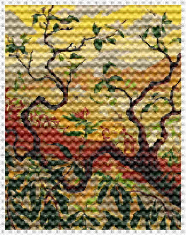 Japanese Style Landscape Counted Cross Stitch Kit Paul Ranson