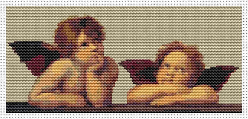 The Sistine Madonna Counted Cross Stitch Pattern Raphael